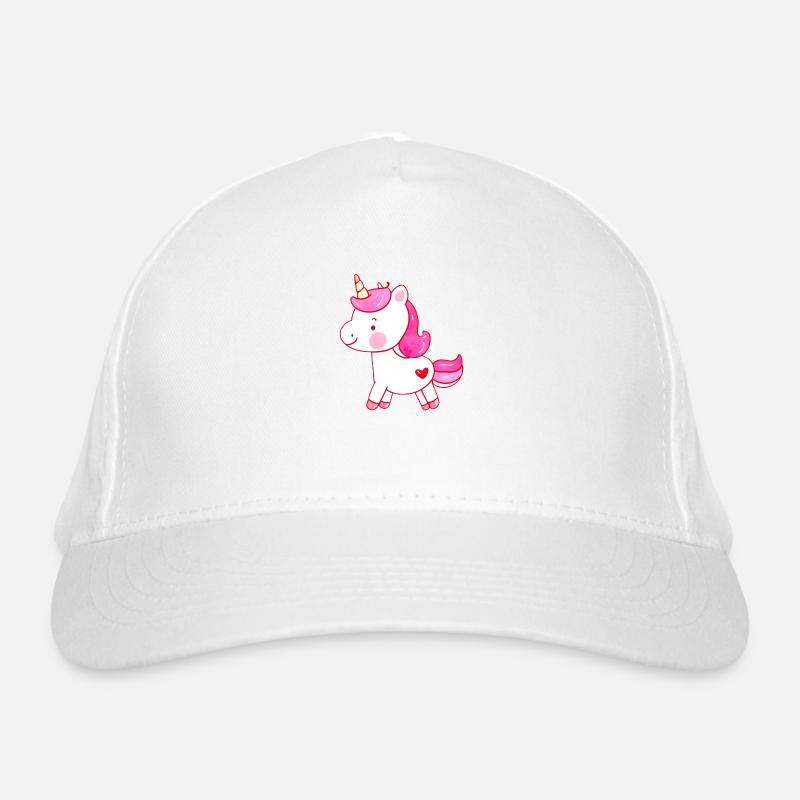 Einhorn Mädchen Einhörner Fabeltier Unicorn Bio-Baseballkappe
