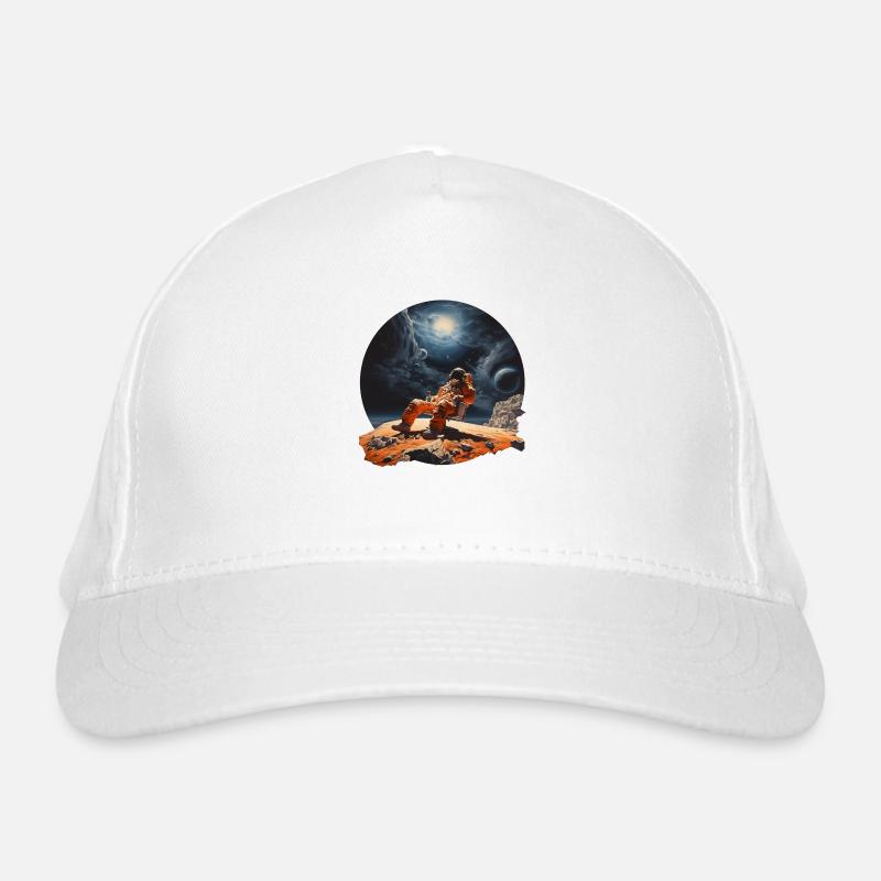 Ein Kosmonaut im Urlaub Bio-Baseballkappe