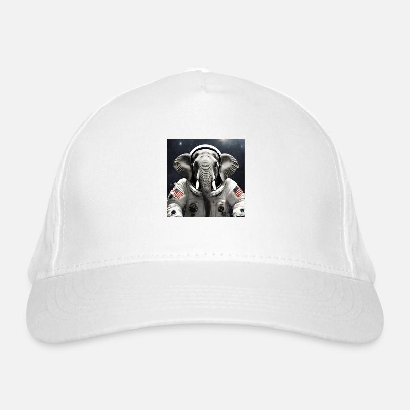 Elephant in astronaut suit Organic Baseball Cap