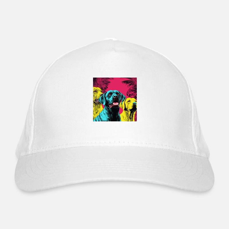 Neon style dogs Organic Baseball Cap