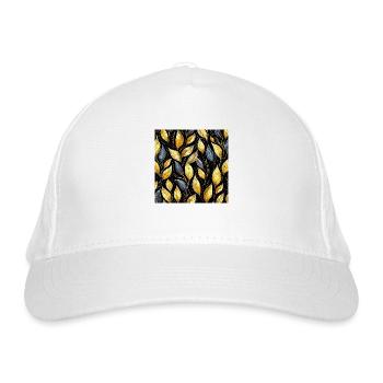Goldene Blätter - Bio-Baseballkappe - Weiß - Vorne