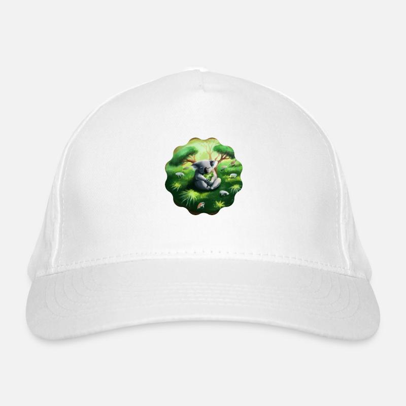 Schlafender Koala Bio-Baseballkappe