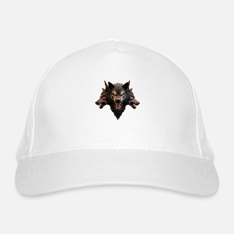Wolf Teufelsköpfe Böser gruseliger Werwolf Bio-Baseballkappe