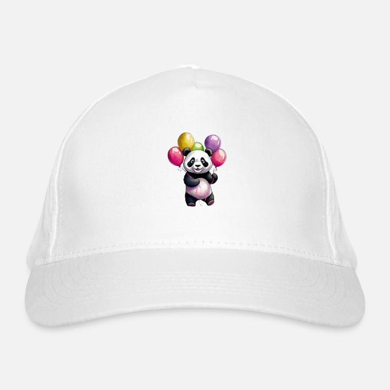 Panda avec des ballons Casquette classique bio