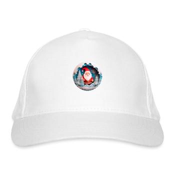 Santa Claus Kugel - Bio-Baseballkappe - Weiß - Vorne