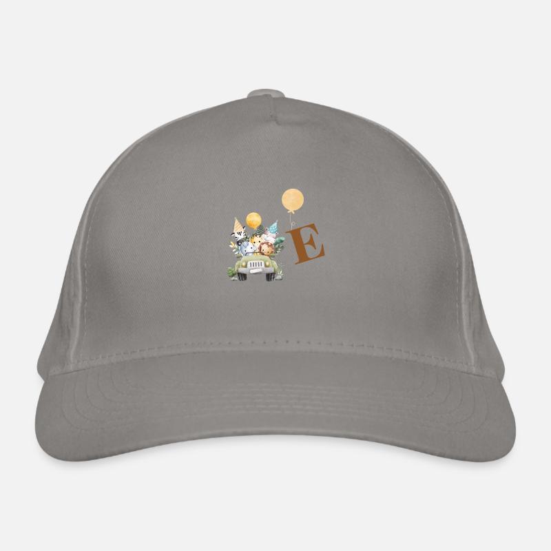 Letter E Safari Organic Baseball Cap