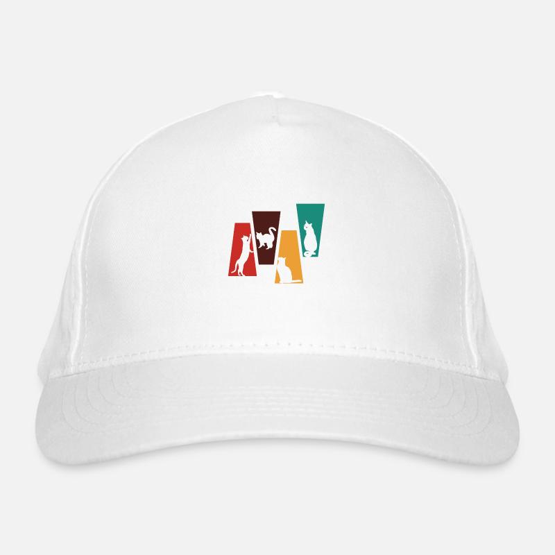 Chat rétro vintage-idée cadeau chat Casquette classique bio