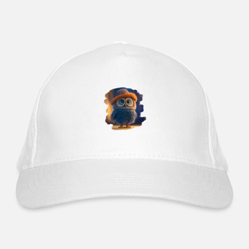 Owl with Stylish Hat Organic Baseball Cap