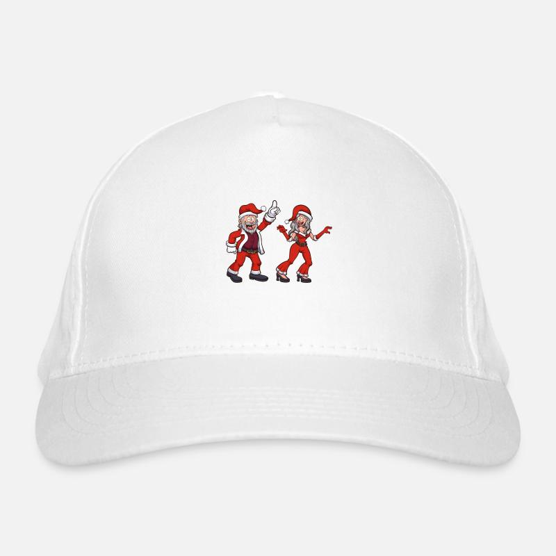 Dancing Santa And Mrs. Claus Organic Baseball Cap
