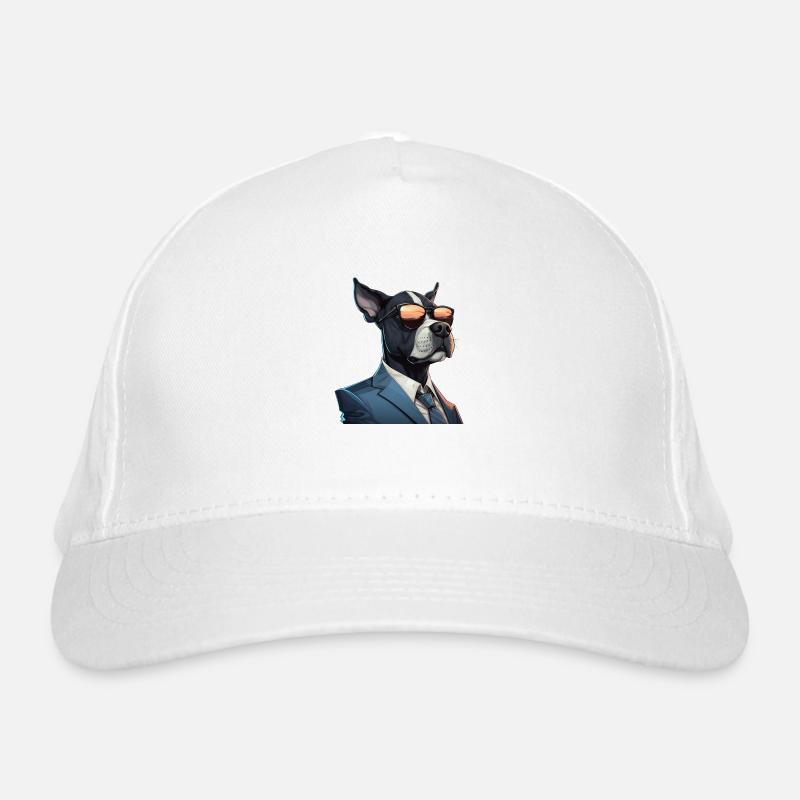 Hund in Anzug Bio-Baseballkappe