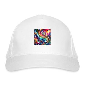 Psychedelic Art - Organic Baseball Cap - white - Front