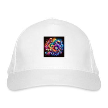 Mushrooms - psychedelic art - Organic Baseball Cap - white - Front