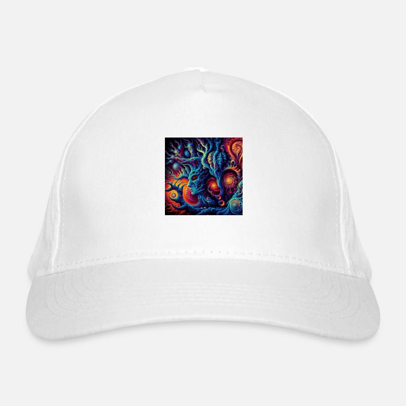 Psy forest fractal Organic Baseball Cap