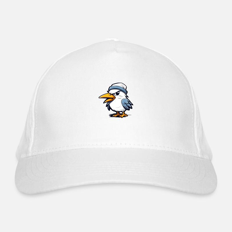 Süße wütende Möwe mit Mütze Bio-Baseballkappe