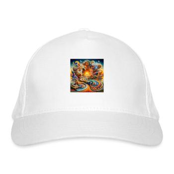 Tempel Psyart - Bio-Baseballkappe - Weiß - Vorne