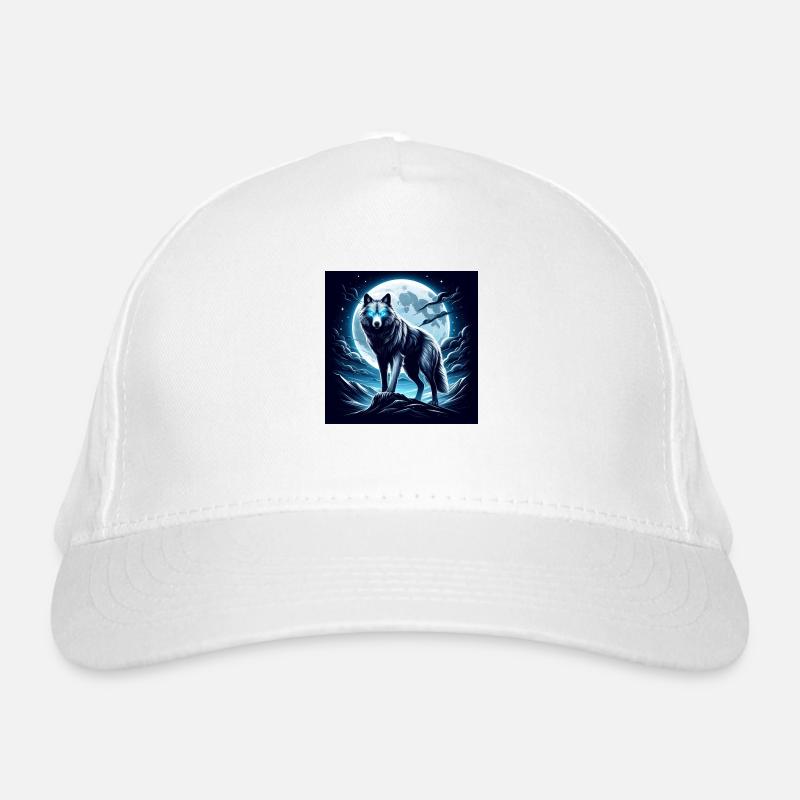 Einsamer Wolf Bio-Baseballkappe
