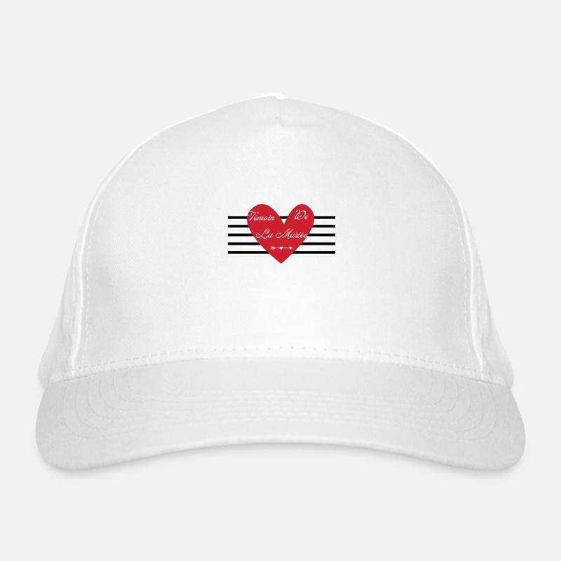 Brautzeugin Rotes Herz - passendes T-Shirt Bio-Baseballkappe