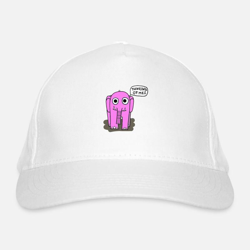 rosa Elefant Bio-Baseballkappe