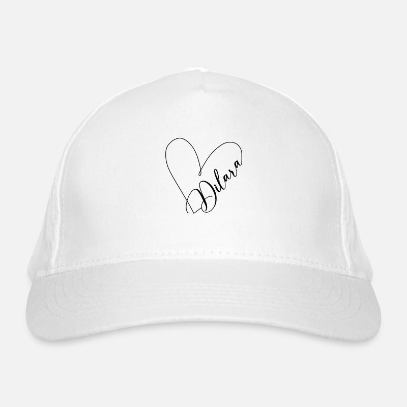 Dilara Name Heart Line Organic Baseball Cap