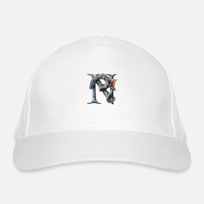 Lettre « N » en forme de dragon. Casquette classique bio