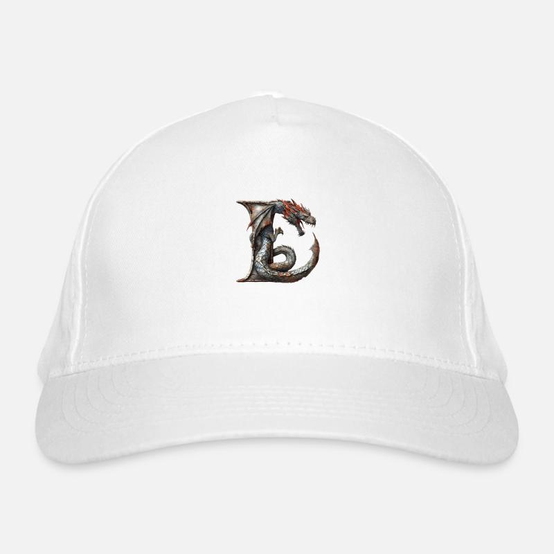 Lettre « L » en forme de dragon. Casquette classique bio