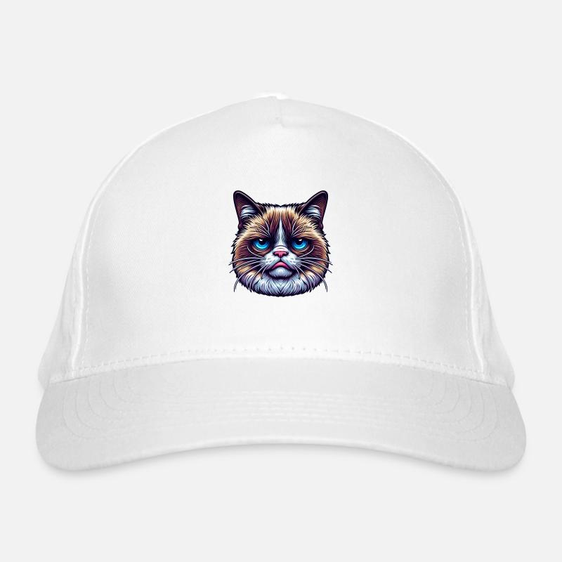 Katze mit schlechter Laune Bio-Baseballkappe