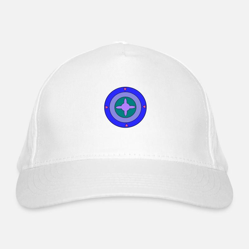 Emblem abstract in circles Organic Baseball Cap