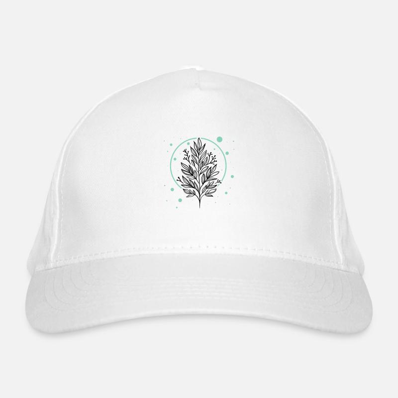 Brindille verte avec des feuilles Casquette classique bio