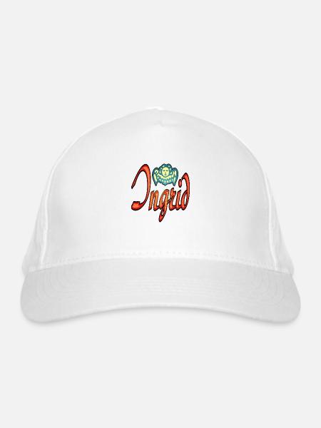 ingrid2 - Organic Baseball Cap - white - Front