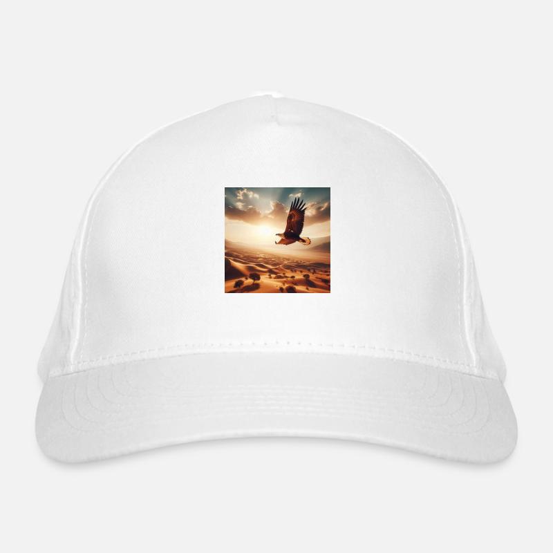 A majestic eagle soaring above the desert A Casquette classique bio