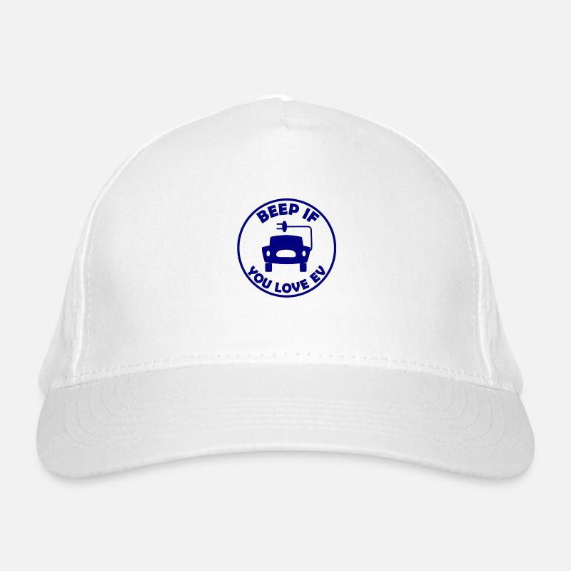 Conduire une voiture électrique - Casquette classique bio - blanc