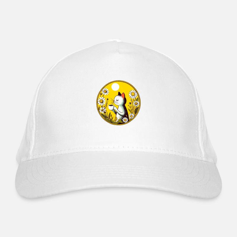 Chat de café rétro vintage Casquette classique bio