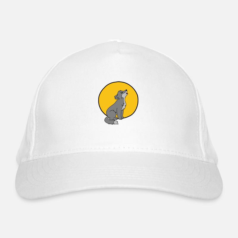 Wölfling - Bio-Baseballkappe - Weiß