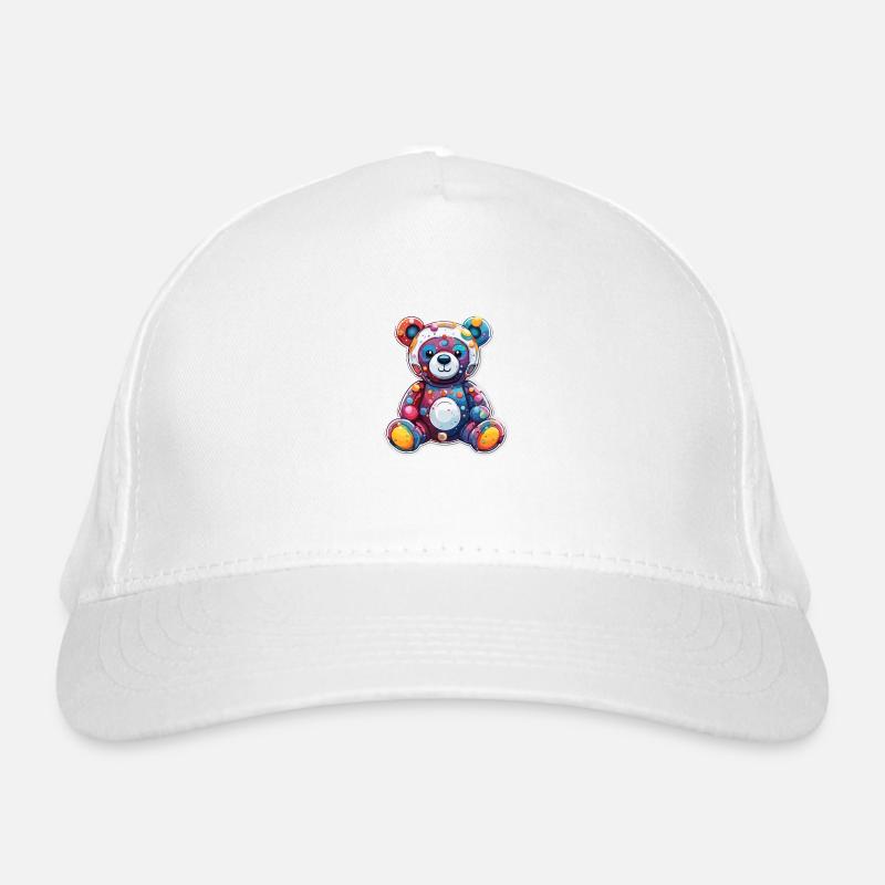 Teddy Bear / Cuddly Toy / Stuffed Animal / Gift Idea - Organic Baseball Cap - white