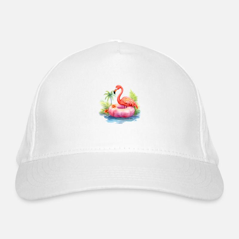 Flamant rose en été Casquette classique bio