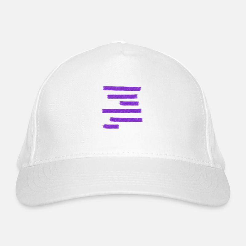 Purple Paint Bars Organic Baseball Cap