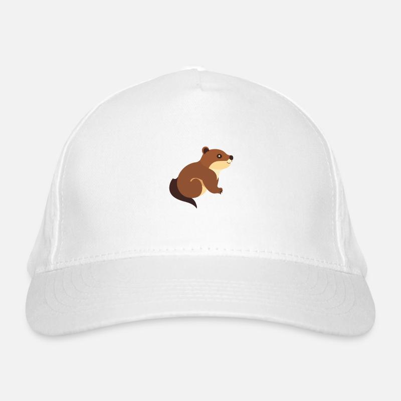 Castor à fourrure brune Casquette classique bio