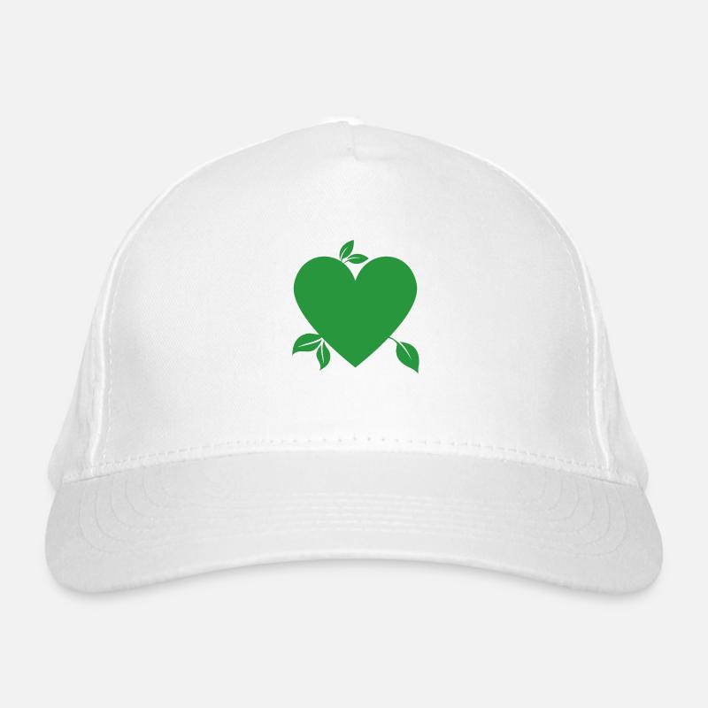 Coeur vert, nous devons aimer la nature Casquette classique bio