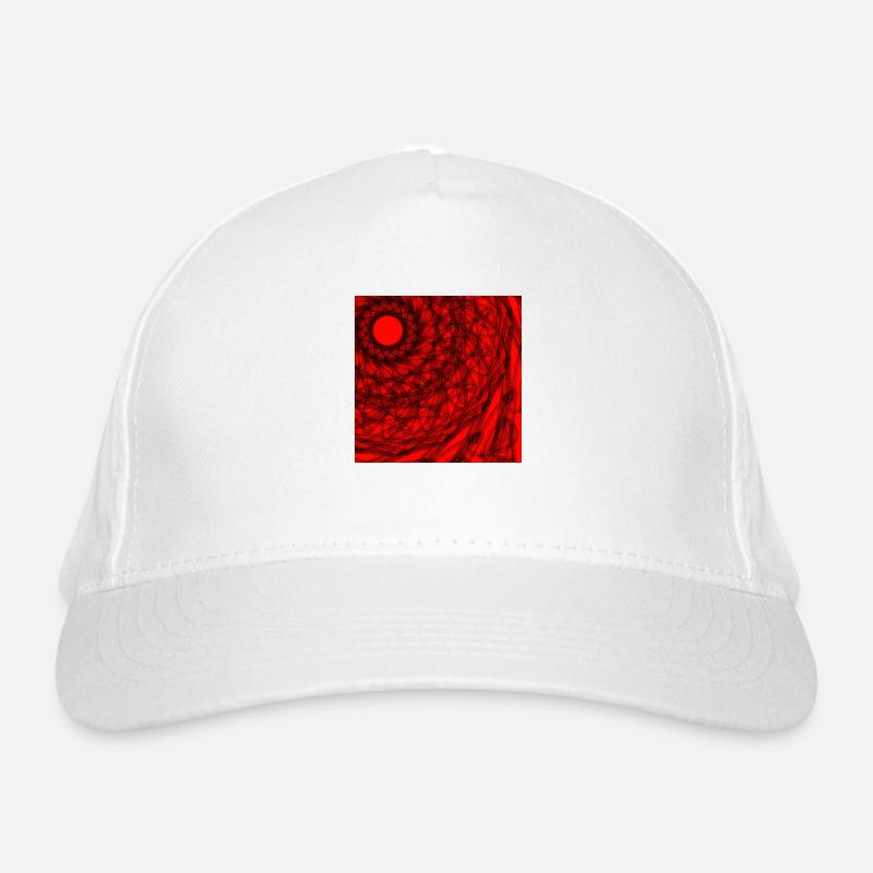 Black and Red Geometric Design Organic Baseball Cap
