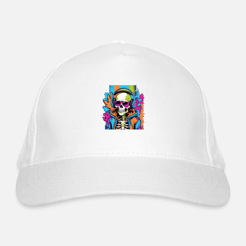 DJ Totenkopf Skull Bio-Baseballkappe