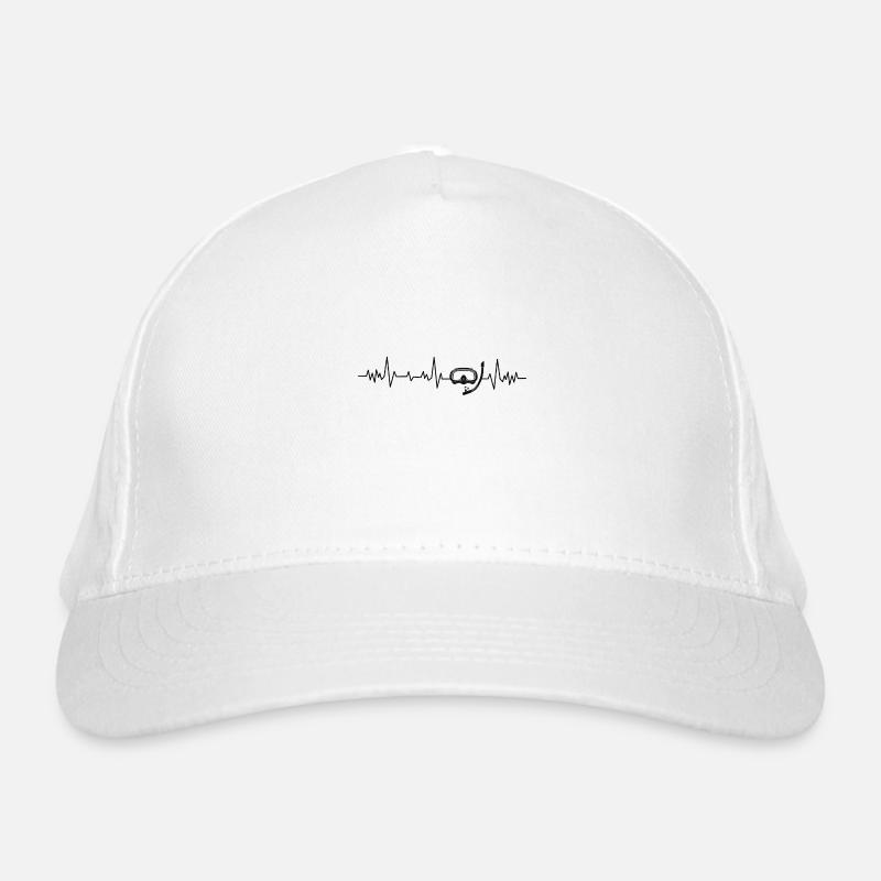 Herzschlag Tauchen Bio-Baseballkappe