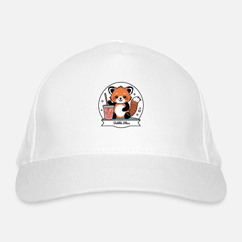 Red Panda Bubble Tea Bio-Baseballkappe
