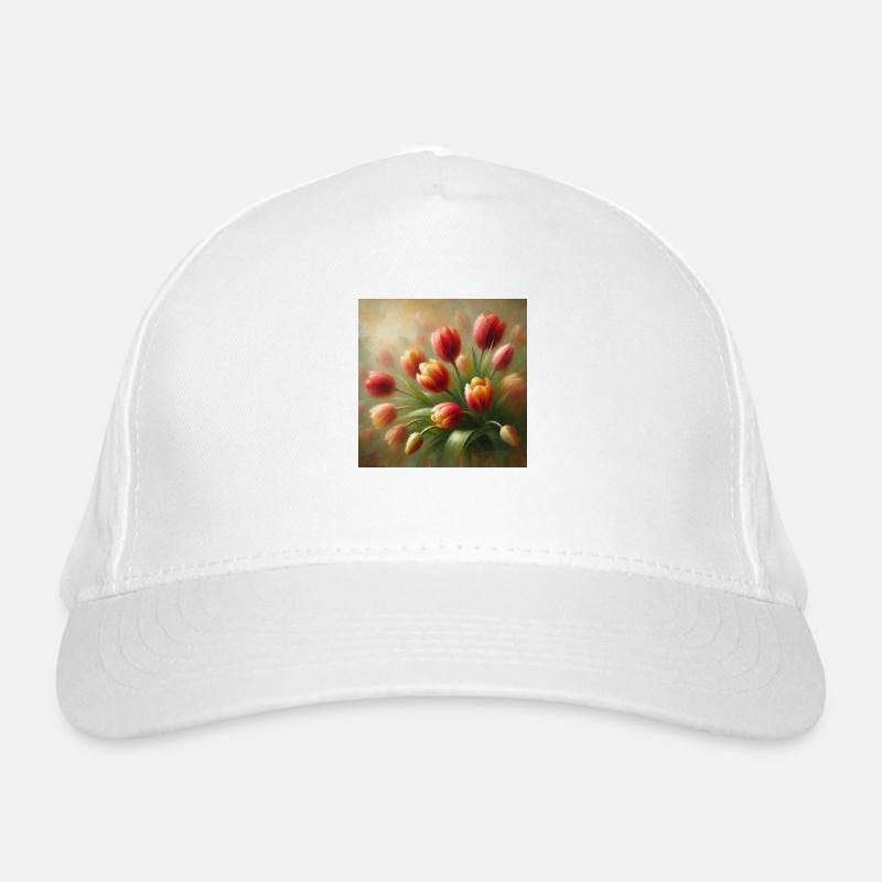 Ästhetische Tulpen Blumen Bio-Baseballkappe