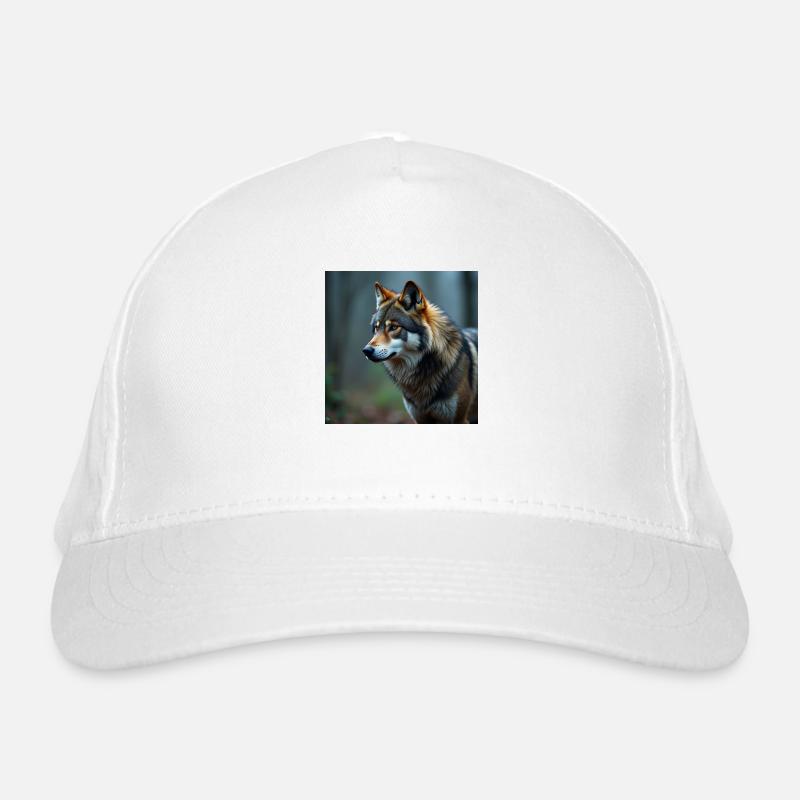 Wolf - Organic Baseball Cap - white