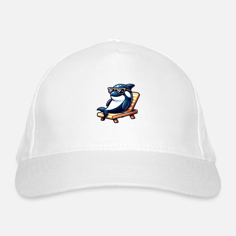 Cool Orca Whale with Sunglasses Organic Baseball Cap