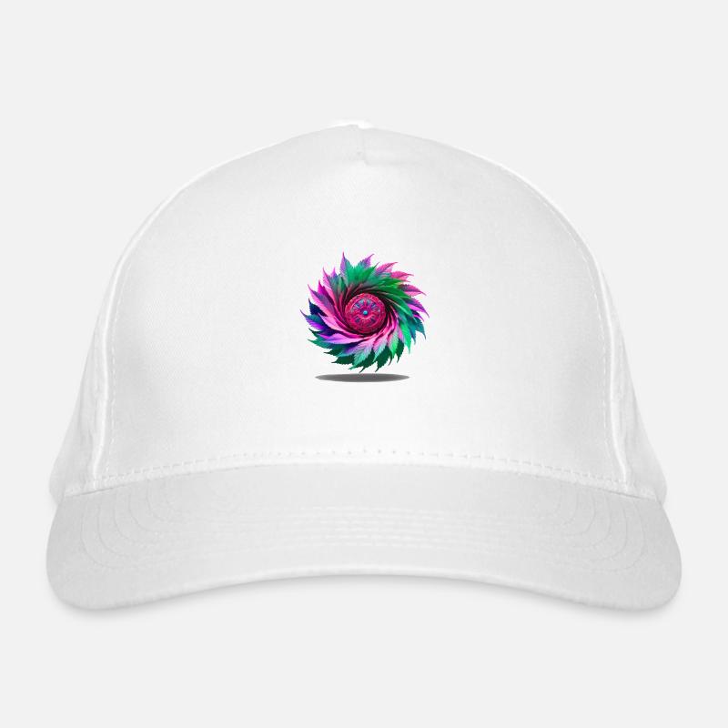 Medaillon Hanf Cannabis Bubatz Blüte rosa mintgrün Bio-Baseballkappe