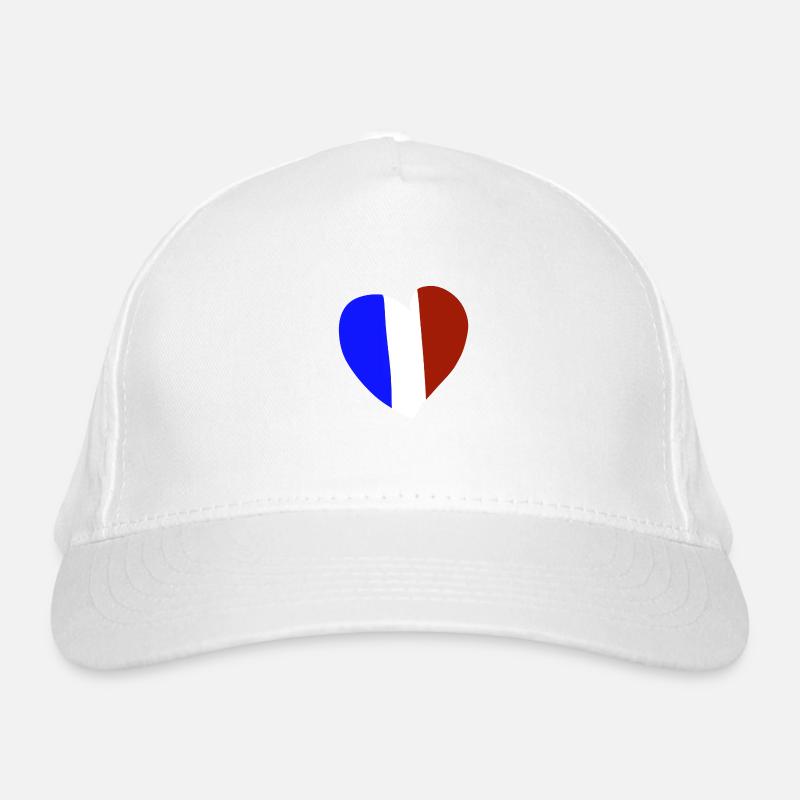 Frankreich Herz Bio-Baseballkappe