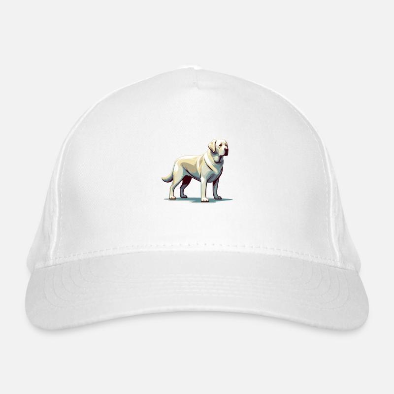 Labrador blanc debout Casquette classique bio