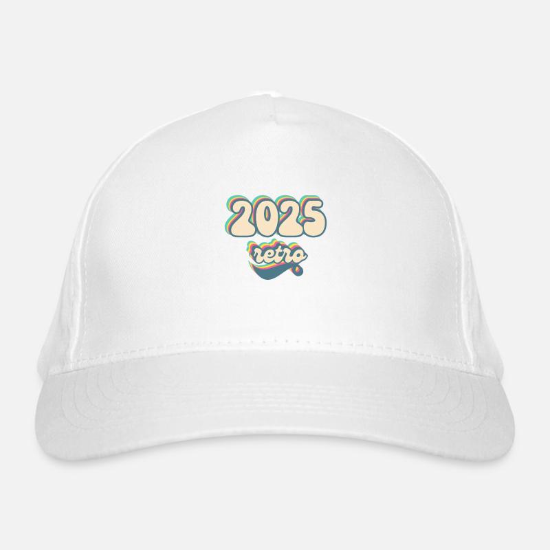 2025 retro gift idea - Organic Baseball Cap - white