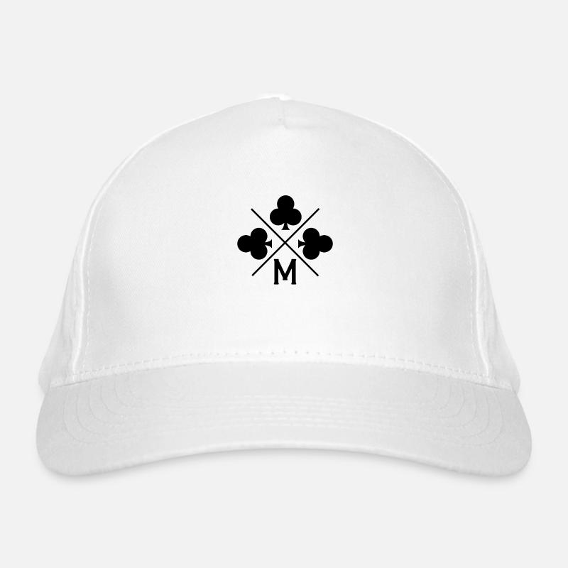 Buchstabe m Glücksklee Bio-Baseballkappe